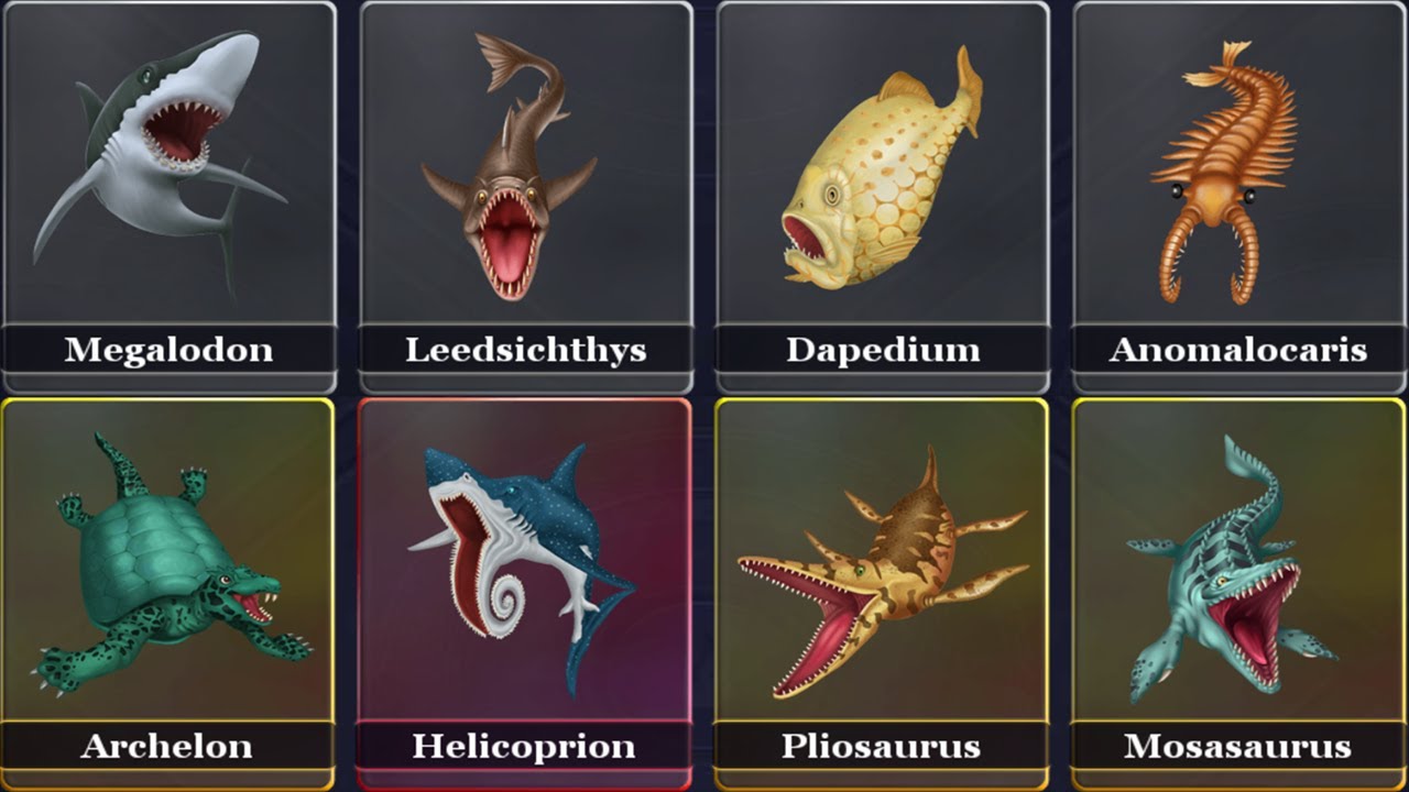 Jurassic Dino Water World All Sharks Unlocked All Aquatics Mosasaurus Megalodon Hack Gems Coins Mod