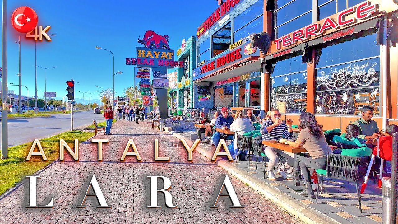 LARA ANTALYA 📍 Walking tour 4K Winter in Lara ANTALYA TURKIYE