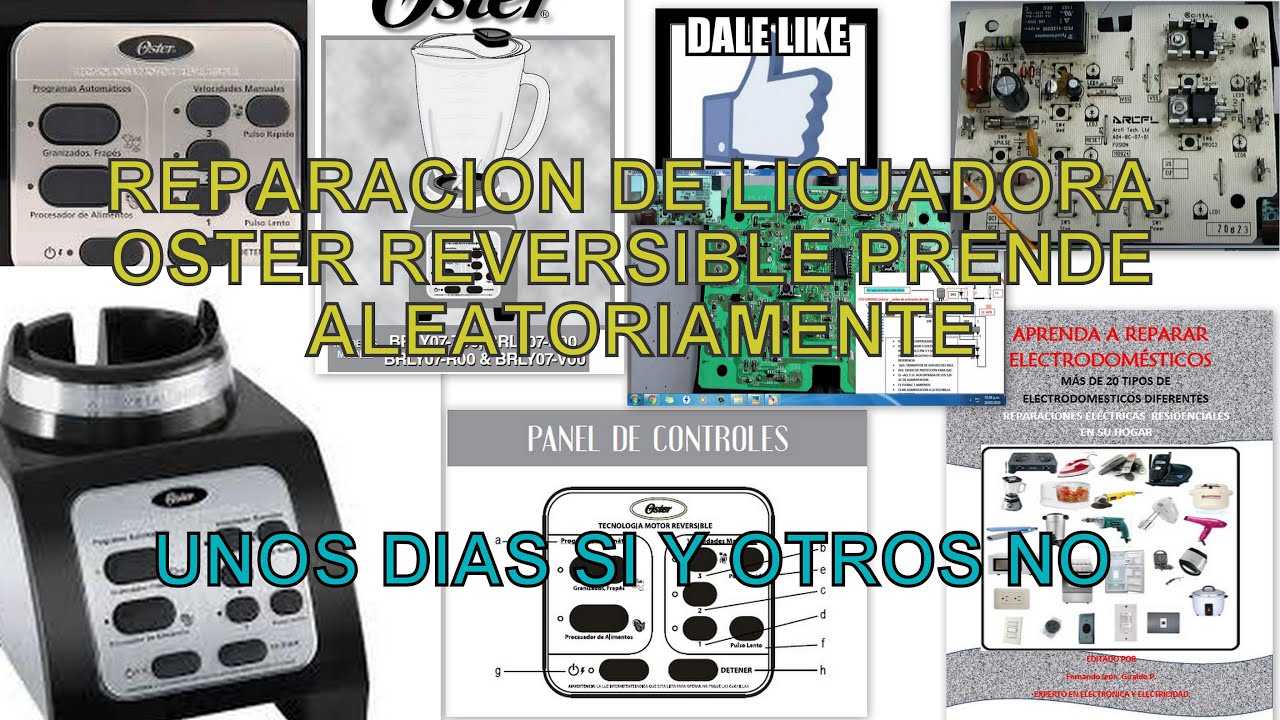 LICUADORA OSTER  REVERSIBLE  ESTA PRENDE CUANDO QUIERE -PASOS A REALIZAR-VENTA DE REPUESTOS.
