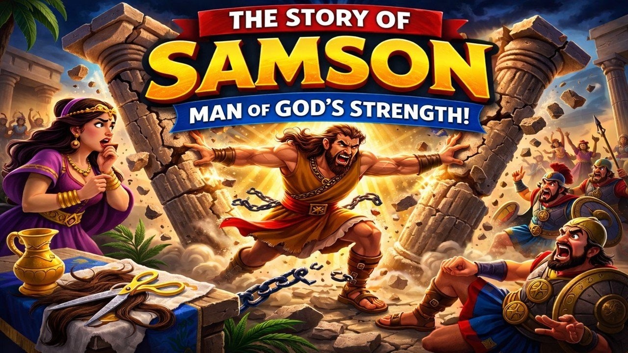 Samson and Delilah | The Strongest Man in the Bible | Kids Bible Story