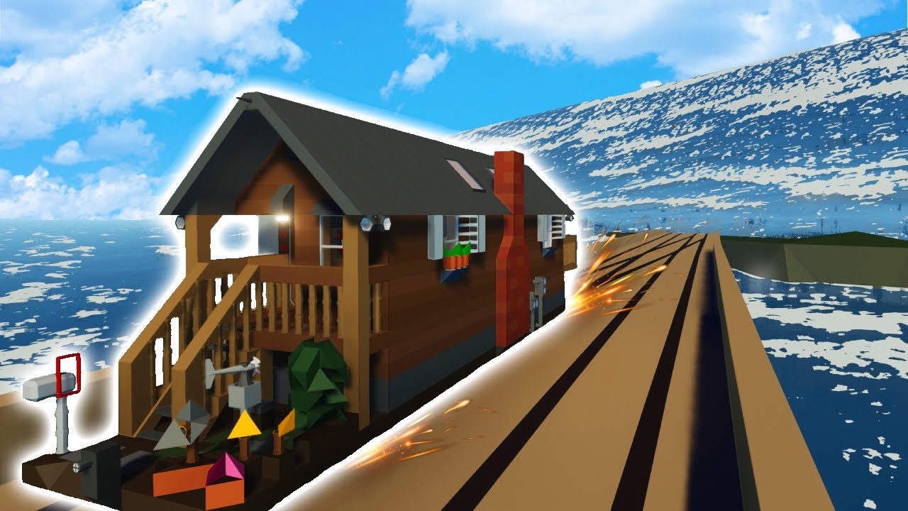 Tsunami SURVIVAL IN Train HOUSE - Stormworks!