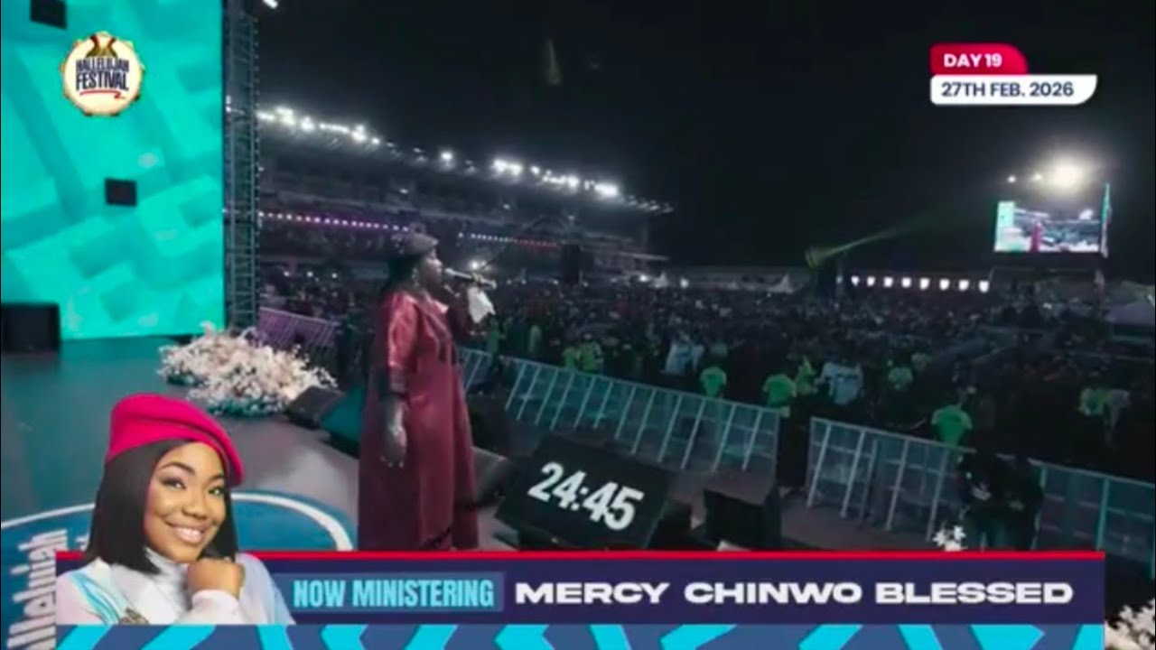 Mercy Chinwo Live Ministration At Hallelujah Festival With Nathaniel Bassey 