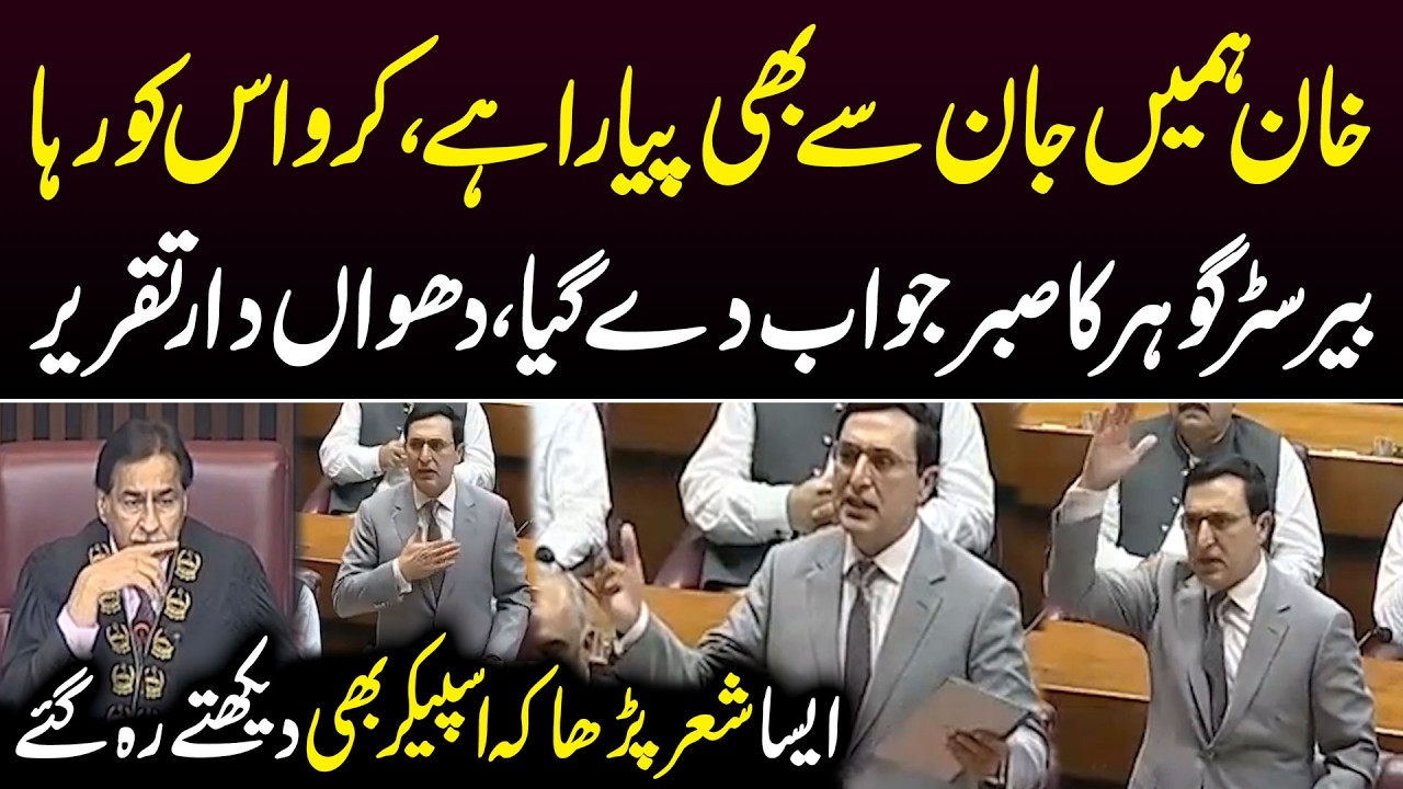 Imran Khan Hamein Jan Se Pyara Hai | Barrister Gohar Fiery Speech in National Assembly | Public News