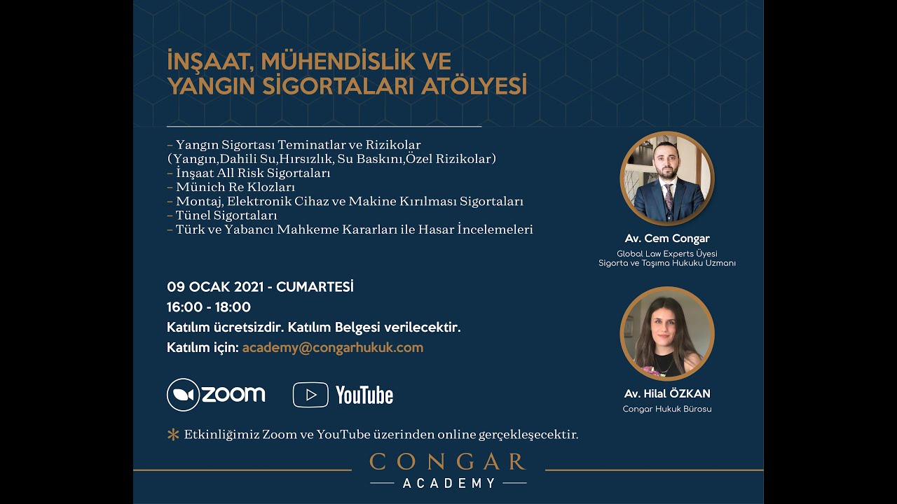 İNŞAAT, YANGIN VE MÜHENDİSLİK SİGORTALARI EĞİTİMİ -1