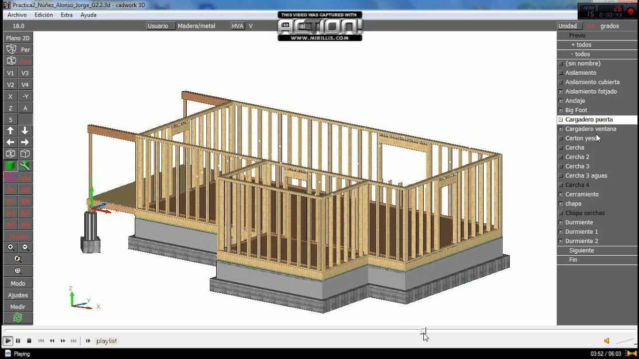 CADwork Vivienda con estructura ligera de madera