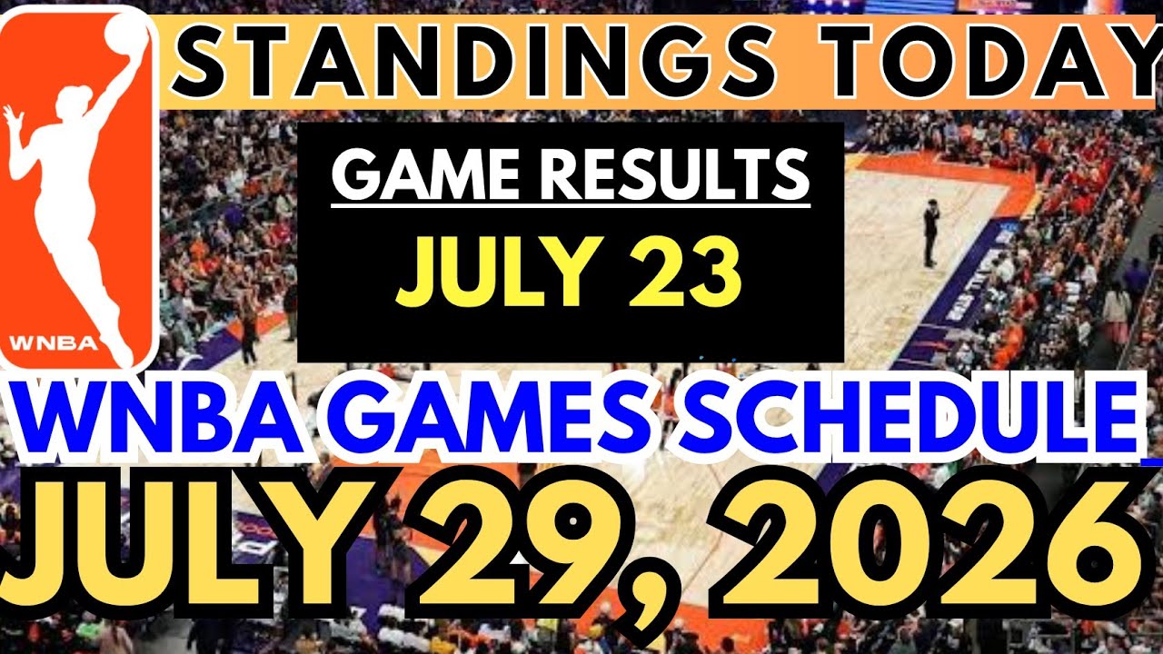 WNBA STANDINGS TODAY as of JULY 23, 2026 | NBA SCHEDULE JULY 29, 2026 #wnba #wnba2026 #caitlinclark