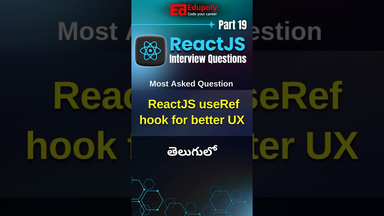 ReactJS Interview Questions | useRef Hook for Better UX