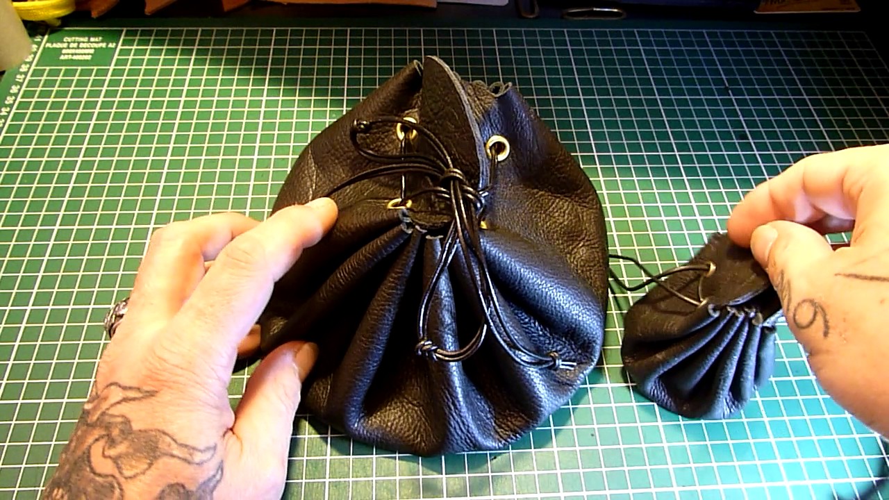 Réalisation - Pochette bourse en cuir souple pour Kit Feu+Gabarits patrons