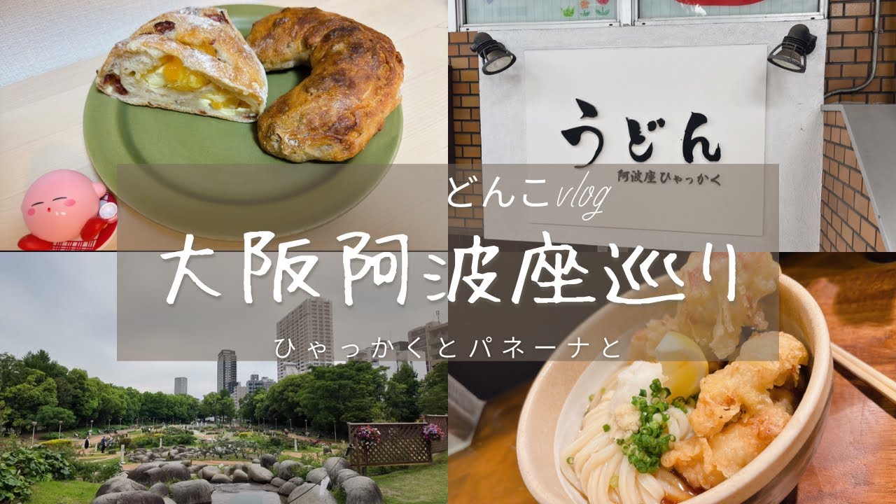 [どんこvlog 大阪阿波座巡り] ひゃっかくとパネーナと