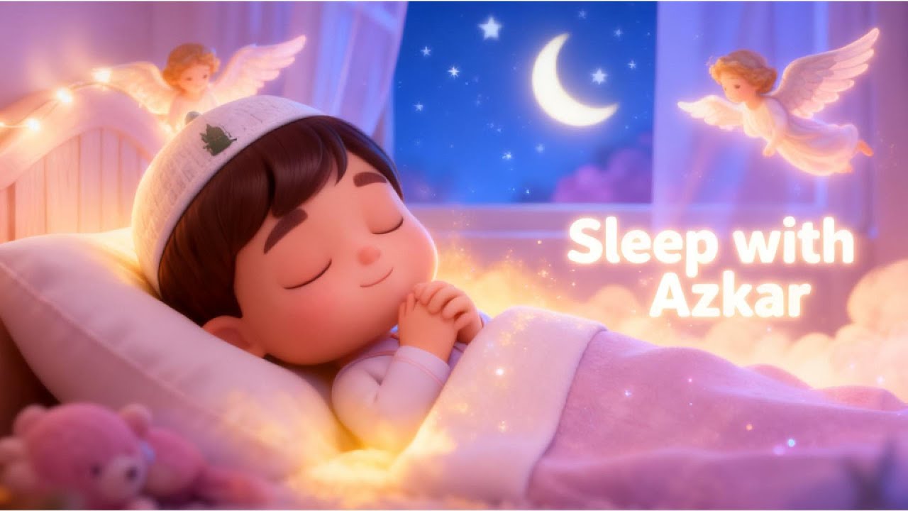 Islamic Bedtime Lullaby for Kids 🌙 Allah Hoo | Sleep with Azkar & Duas