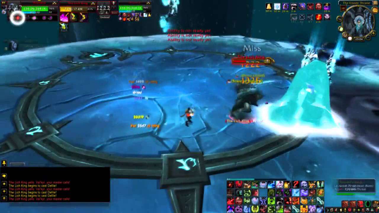 Lich King solo with lvl 85 death knight (reupload, original by Mionelol)