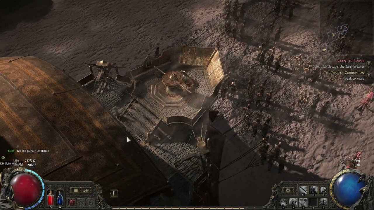 Use the Horn of the Vastiri to clear the Sandstorm (Quest Objective), Path of Exile 2