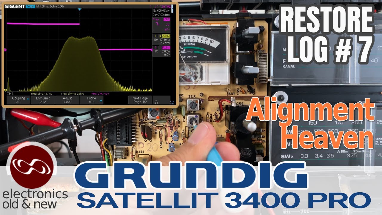 Alignment Heaven. Complete alignment of AM 460kHz IF. Grundig Satellit 3400 Pro restoration part 7.