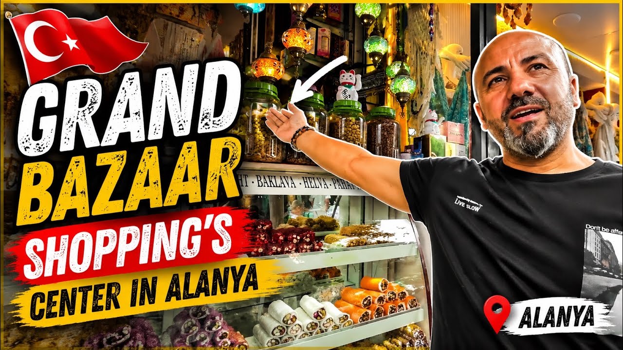 🇹🇷 GRAND BAZAAR Shopping’s center Alanya 🇹🇷 | Walking Tour 2025 [4K UltraHD]