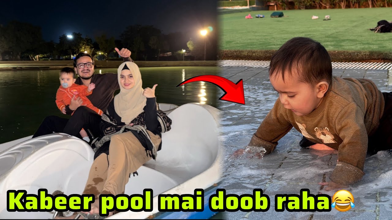 Late night boating karli bohot maza aaya😍mama ki exercise hogai😂