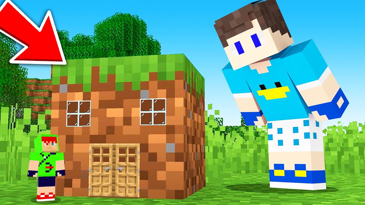 CASA 100% SECRETA DENTRO DE 1 BLOCO PRA TROLLAR MEU AMIGO NO MINECRAFT!!