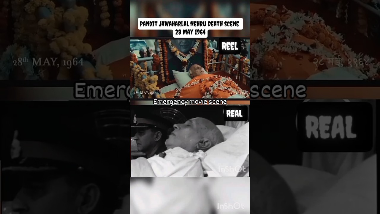 Pandit Jawaharlal Nehru death scene reel vs real #india #indiragandhi #panditjawaharlalnehru