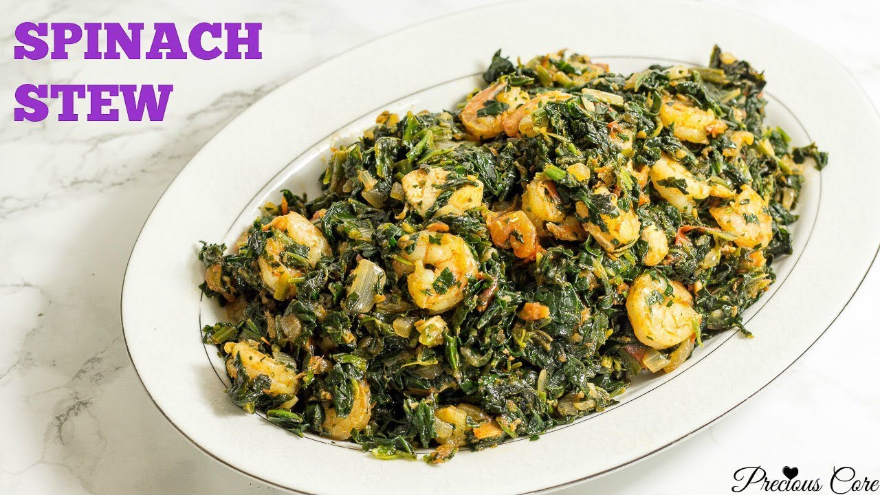 African Spinach Stew with Chicken and Shrimp - Precious Kitchen - Ep 43