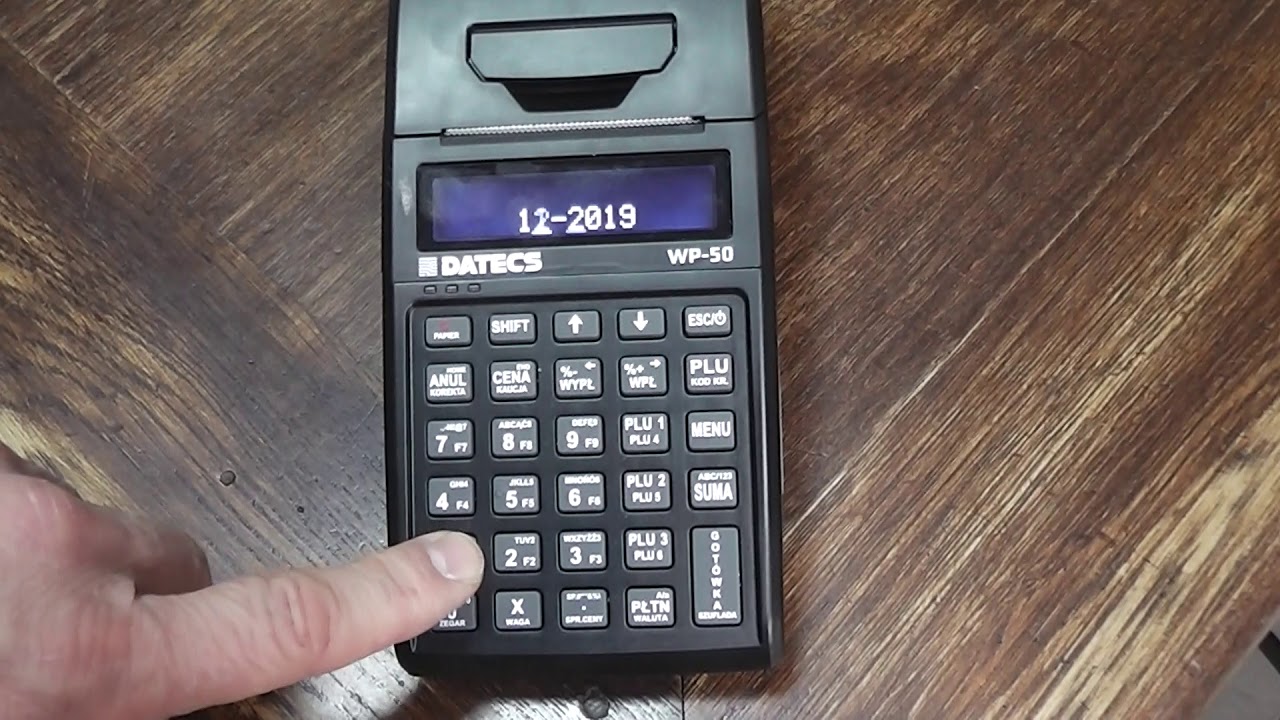 Kasy fiskalne szkolenie - Datecs Wp-50 ONLINE raport miesięczny