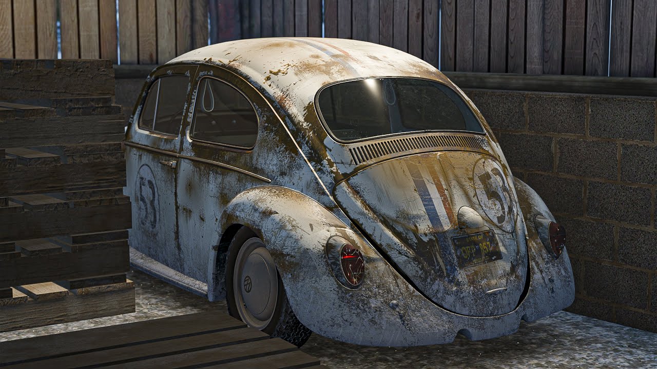 Rebuilding VW Beetle 53 Herbie - Forza Horizon 4 - (Steering Wheel + Shifter) Gameplay