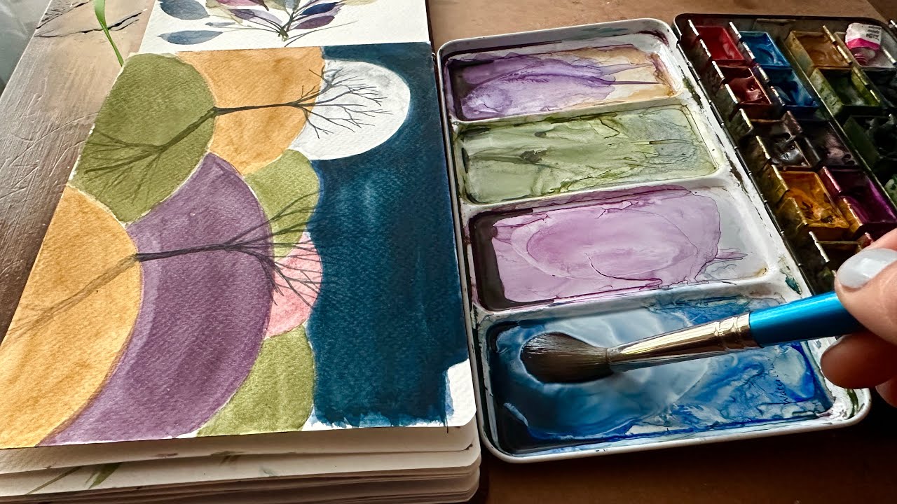 Watercolor journal Day 8 (mixing colors)