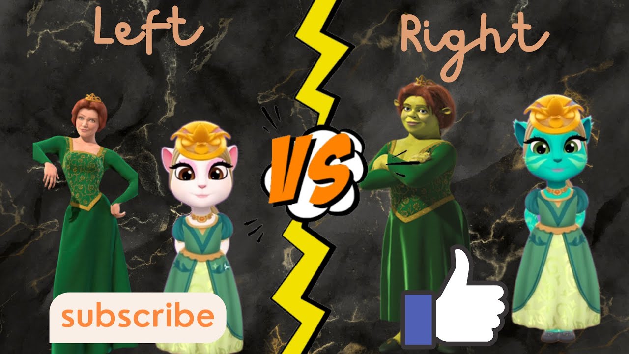 Princess Fiona Vs Talking angela 2 make over |left or Right|