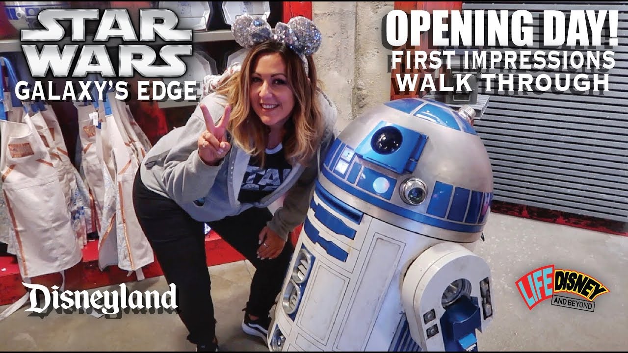 First Impressions/Reactions..The Grand Opening Star Wars Land Galaxy's Edge & KT Pilots the  Falcon!