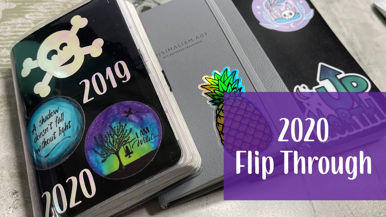 2020 Bullet Journal Flip through - All the Journals I used in 2020