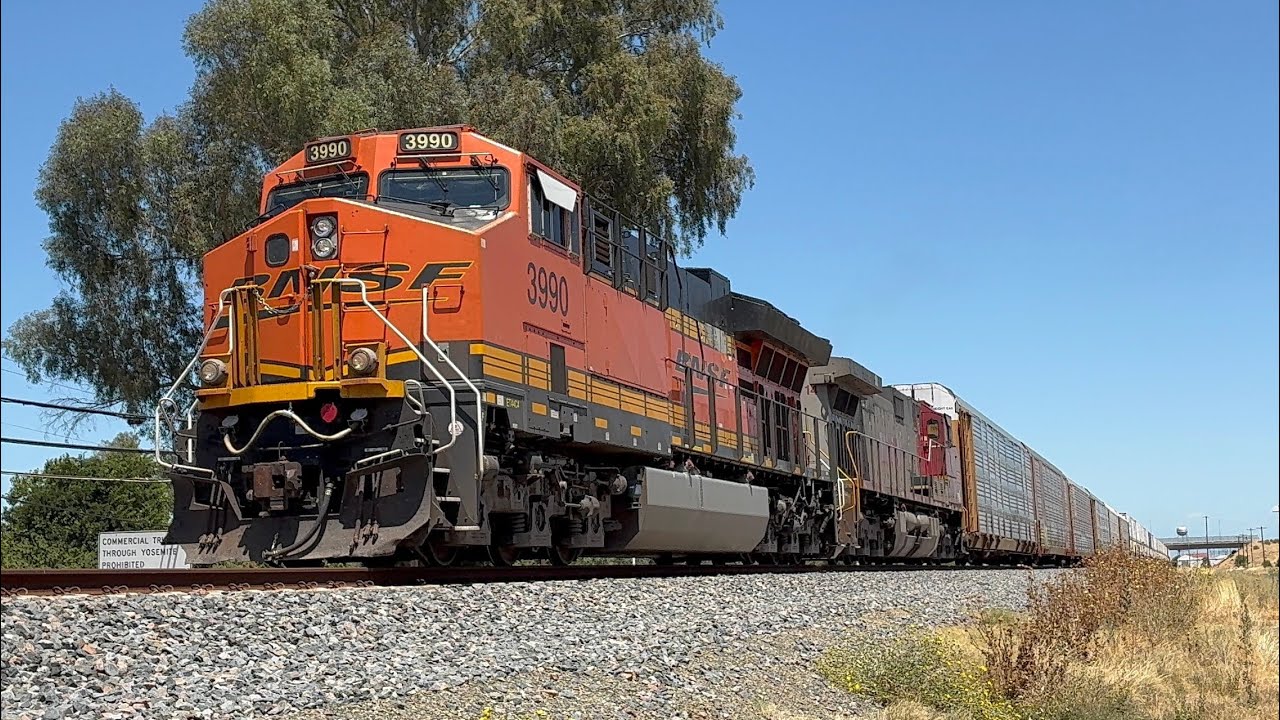 Amtrak NPCUs and Ex-Santa Fe units on the BNSF in Merced