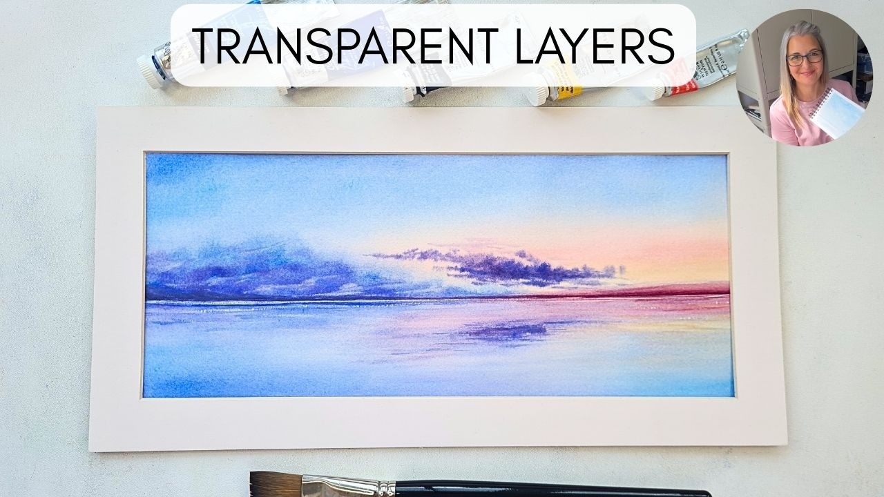 Stop Muddy Colours! Learn Transparent Watercolour Layers in a Beautiful Sunset