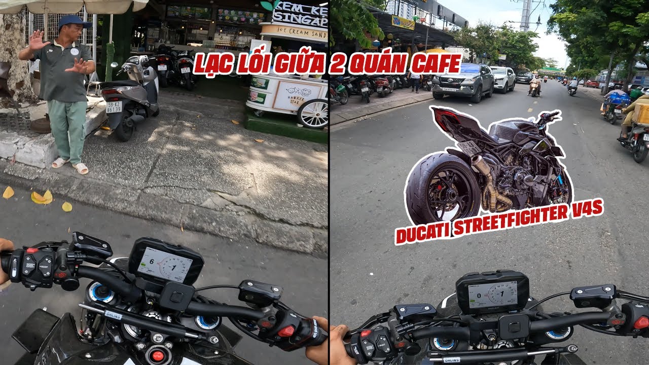 VinhPhan07 Lạc Lối Giữa 2 Qu&aacute;n Cafe Tr&ugrave;ng T&ecirc;n ! Ducati StreetFighter V4S Xuống Phố