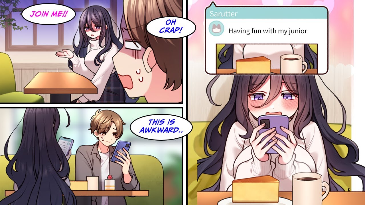 [Manga Dub] I accidentally ran into my feared female boss at a café and ended up sitting with her