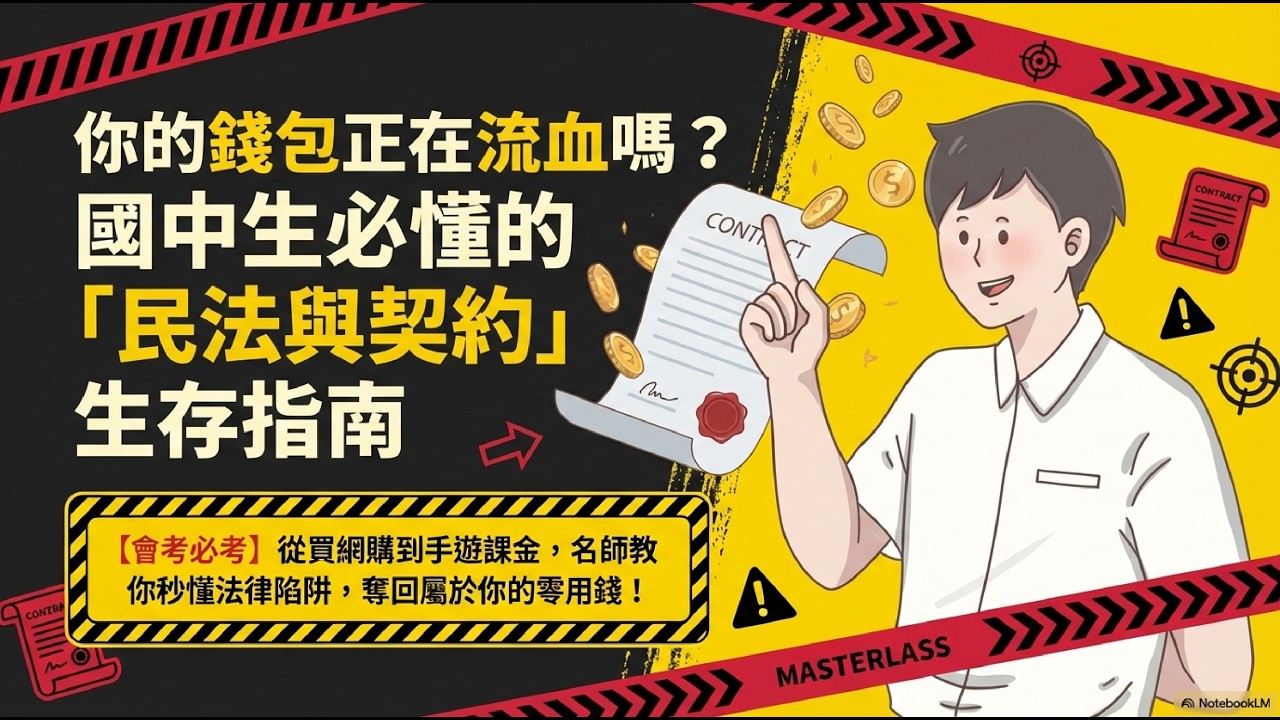 進擊的公民課【國二B4L1生活中的契約】：未成年簽約算數嗎？5分鐘破解「行為能力」魔王題，這句口訣背完，公民考卷不再踩雷！！