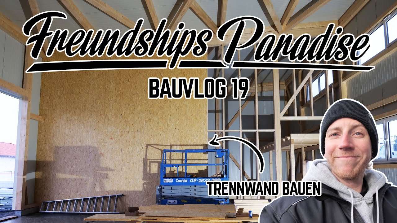 🔨Trennwand bauen für die Vermiethalle auf Freundships Paradise! Außenwände stehen zu 90%! Bauvlog 19
