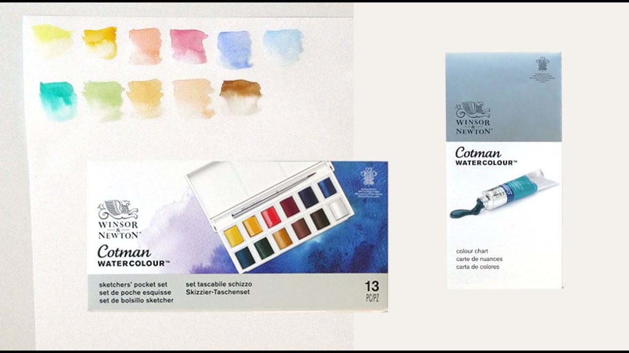 Acquerelli Winsor and Newton – Scatola da dodici colori