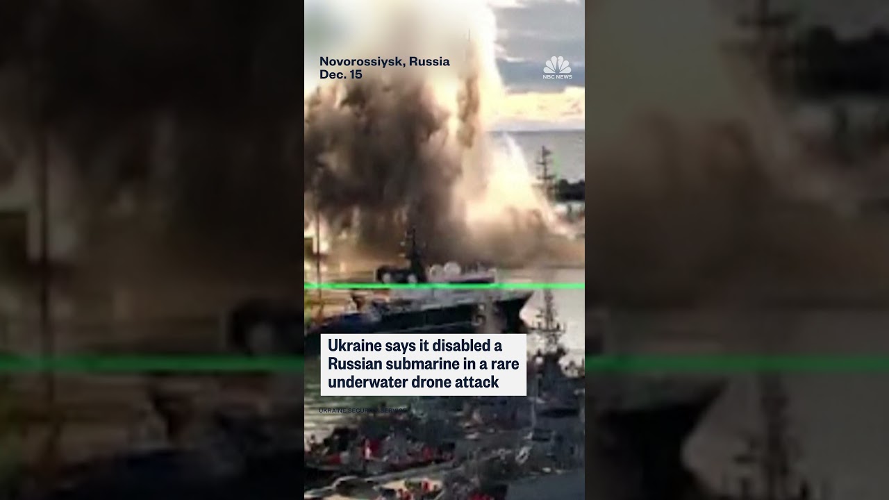 Ukraine launches sea drone attack on Russian submarine