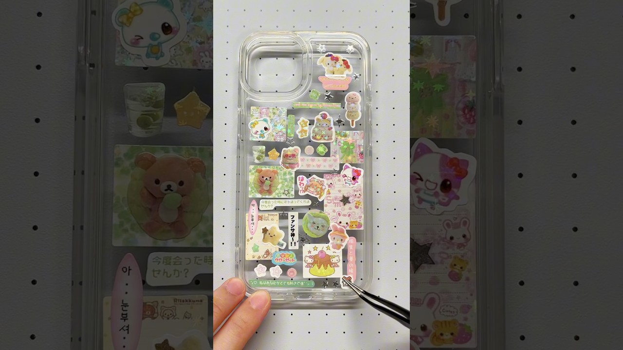 DIY sticker phone case🍃🌸