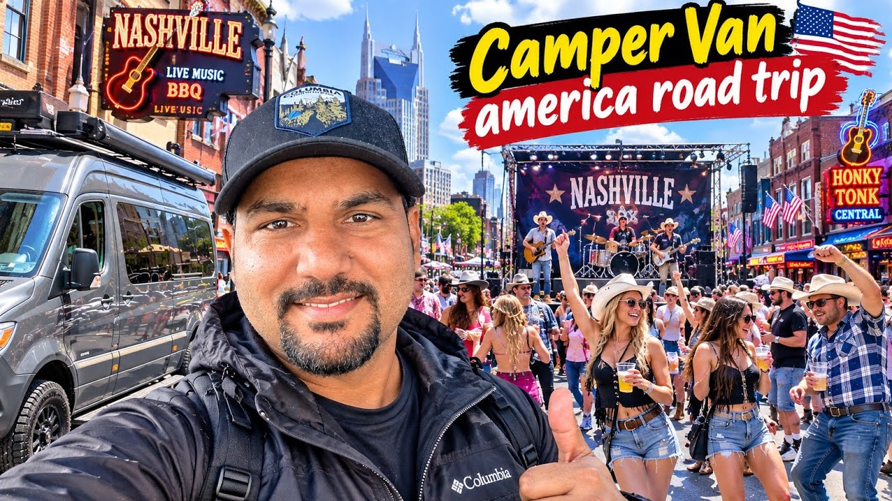 AMERICA CARAVAN ROAD TRIP 🇺🇸 || NASHVILLE TENNESSEE Day 7