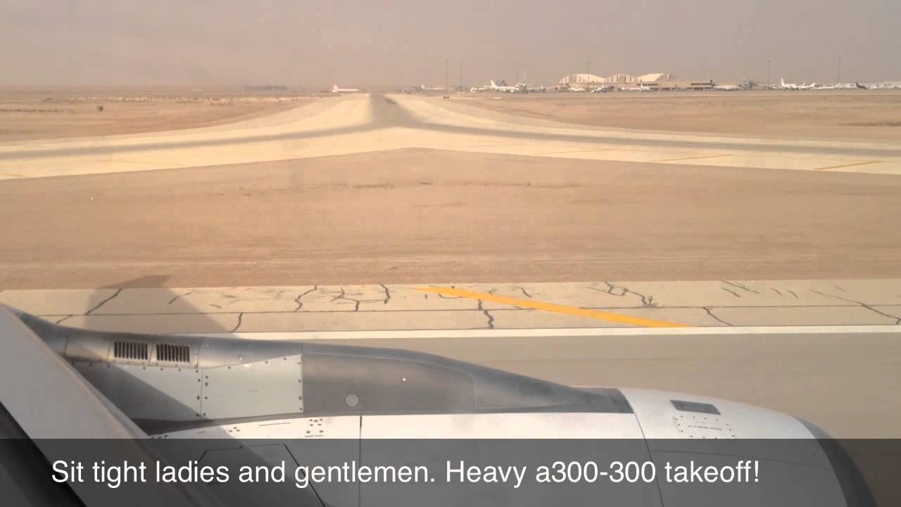 A330-300 take off from Riyadh (HD)