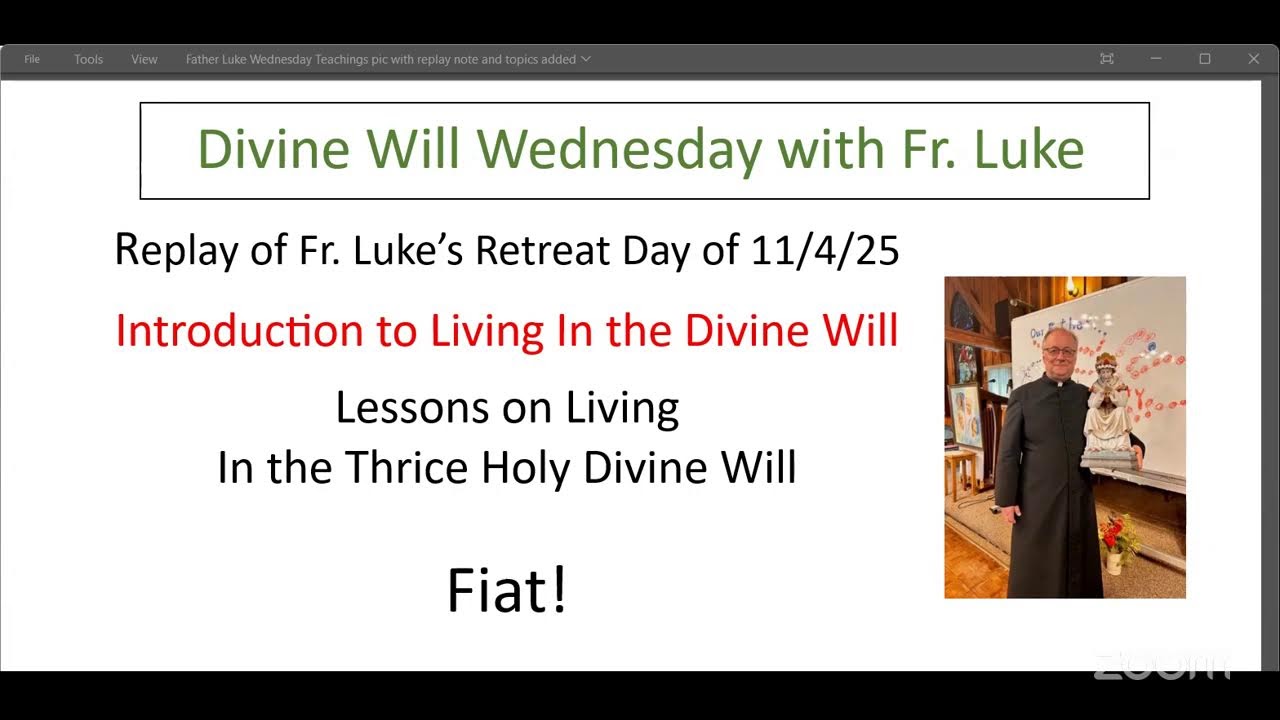 2.11.26 - Divine Will WEDnesday with Fr. Luke Krzanowski