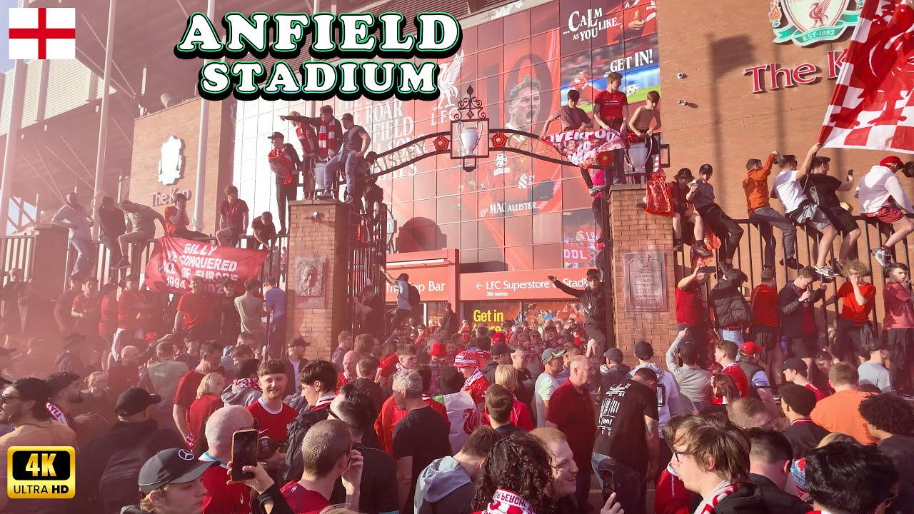 Liverpool Fans Erupted in 20th PL Title Celebration at Anfield Stadium YNWA