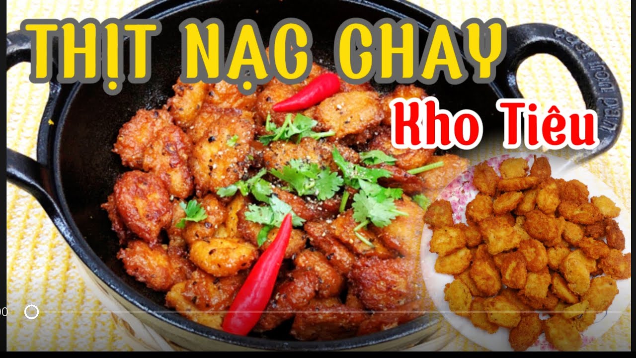 Cách làm THỊT CHAY- THỊT NẠC CHAY KHO TIÊU món chay ngon dễ làm | ATHG