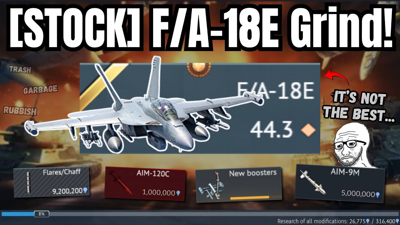 NEW [STOCK] F/A-18E IS... TERRIBLE?!💀| PURE MADNESS EXPERIENCE!🔥(I hate Top Tiers so much)