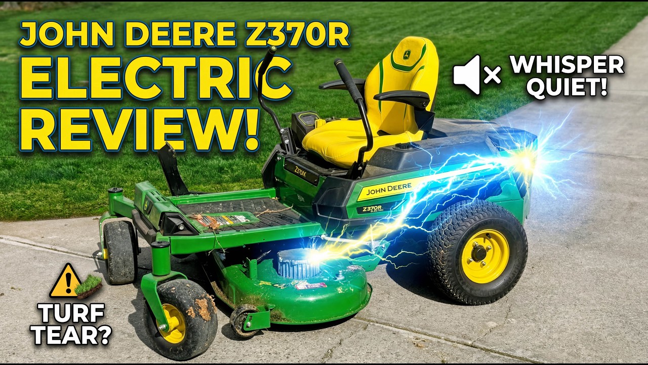 NO BELTS. NO GAS. John Deere Z370R Electric Zero-Turn Lawnmower. A Real World Test & Unbiased Review