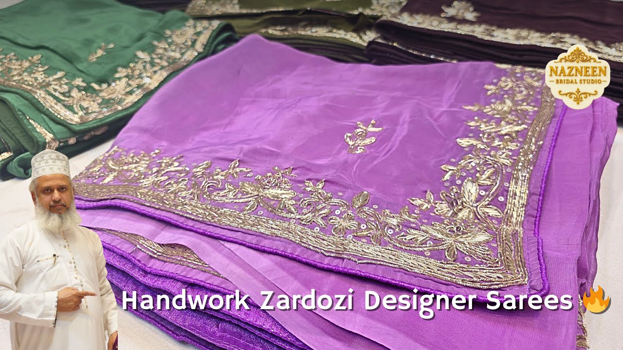 Luxury Designer Sarees ✨ Zardozi Hand Work Collection | Perfect For Festivals & Weddings 2026