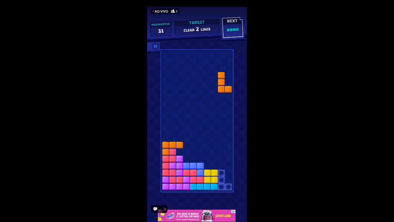 tentando zerar o TETRIS 🟥🟨🟦🟩 AO VIVO