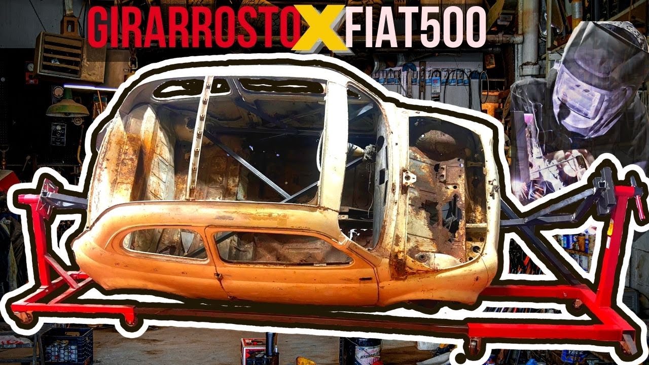 Realizzazione Girarrosto Fiat 500 d'epoca artigianale FAI DA TE 🛠🚧
