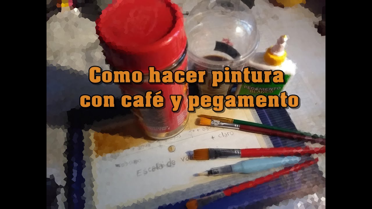 Como hacer pintura con caf&eacute; y pegamento blanco