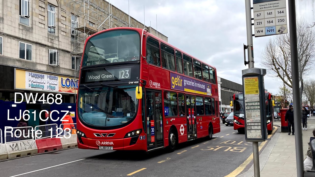 Kickdown + Thrash | DW468 LJ61CCZ Arriva London North | Journey on 123