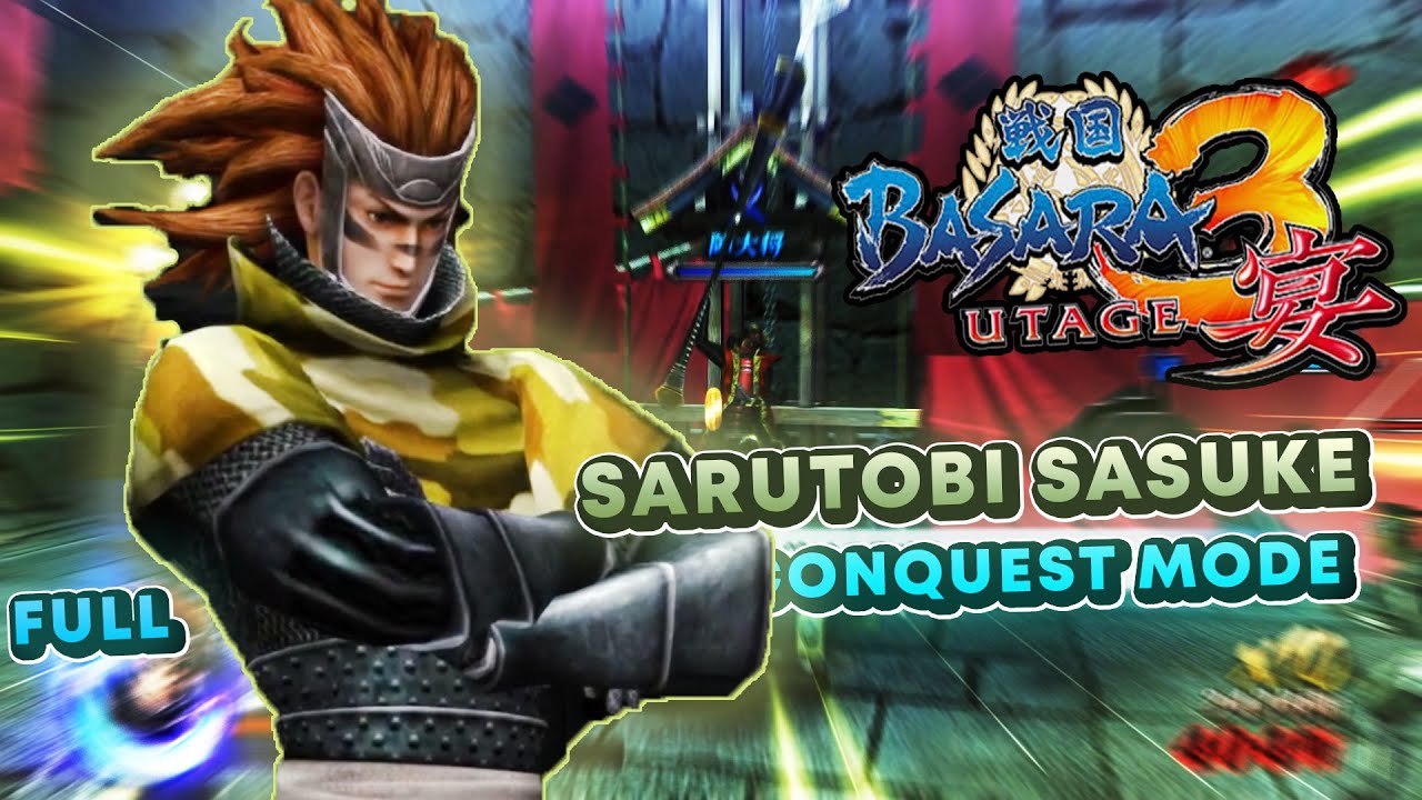 Sarutobi Sasuke Full Conquest Mode - Sengoku Basara 3 Utage Wii Emulator [No Commentary]